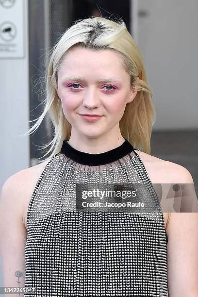 Maisie Williams is seen ahead of the Prada fashion show during 